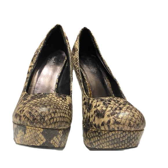 Charlotte Russe 5” Stilletto 1" Platform Snake Print 7 - Picture 2 of 11